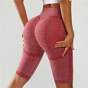 Beautiful Peach Hip Fitness Sports Riding ODM Seamless Yoga Pants for Women XL High Waist Elastic Stretch Breathable Sports Yoga