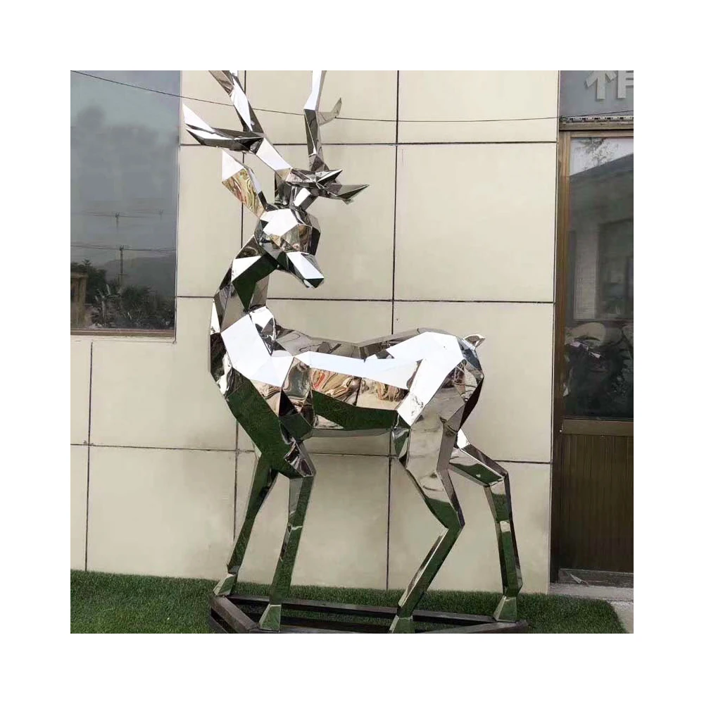 Decorative Sculpture Stainless Steel Deer Statue Buy Decorative