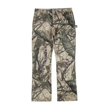 Hot Sale Men Lightweight Flare Carpenter Pant Camo Tree Cargo Pants Digital Print Camouflage Forest Carpenter Pants For Men