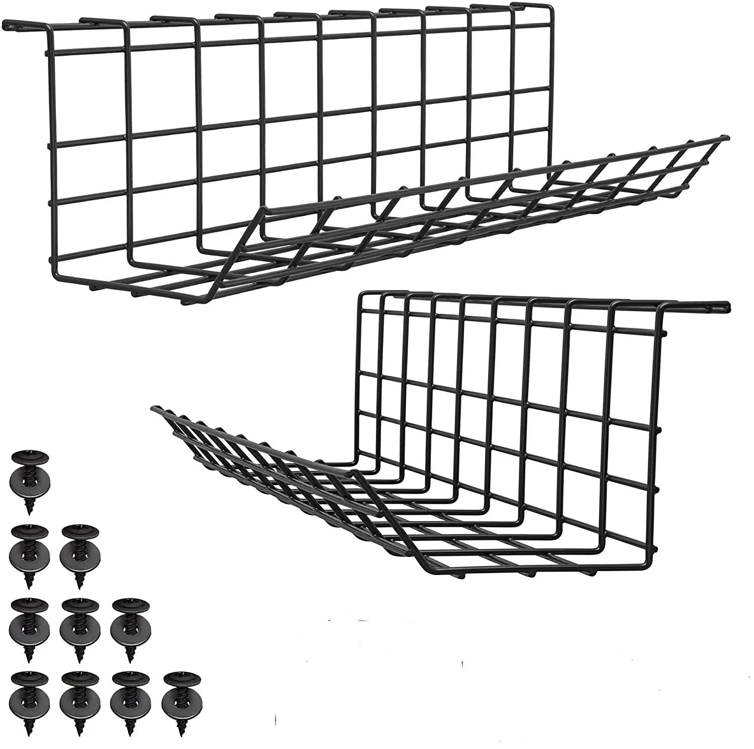 Metal Under Desk Cable Management Tray Cable Organizer For Wire Tidy ...