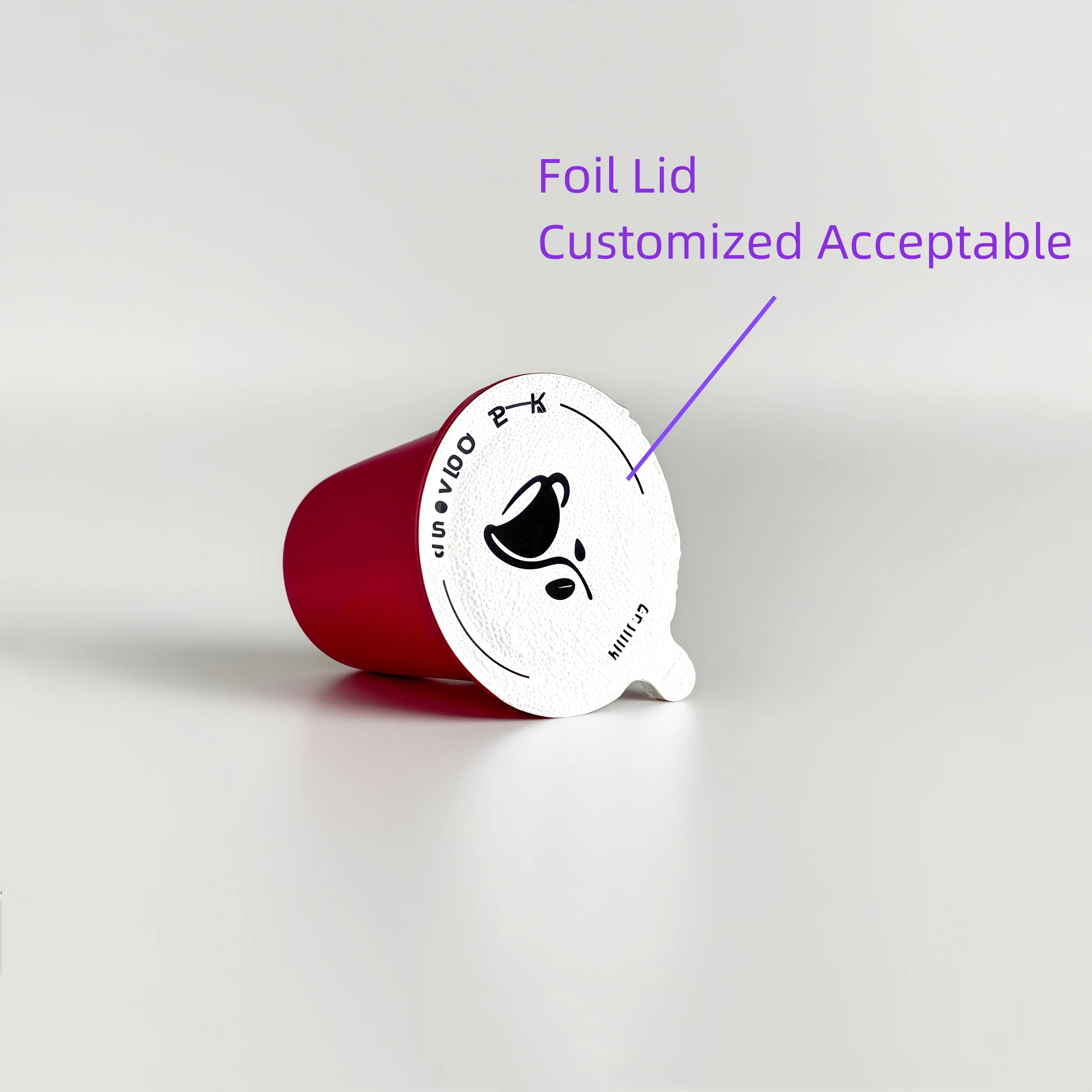 Portable 8ml Disposable Plastic PP Cups with Food Grade Foil Lid for Coffee Powder and Instant Beverages