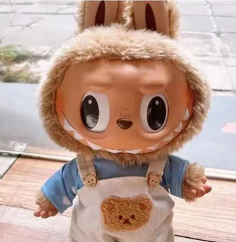 Labubu Doll Vinyl Plush 38cm Fashionable Mini Toy for Girls for Hanfu Dress Suit & Decoration Includes Doll Shoes
