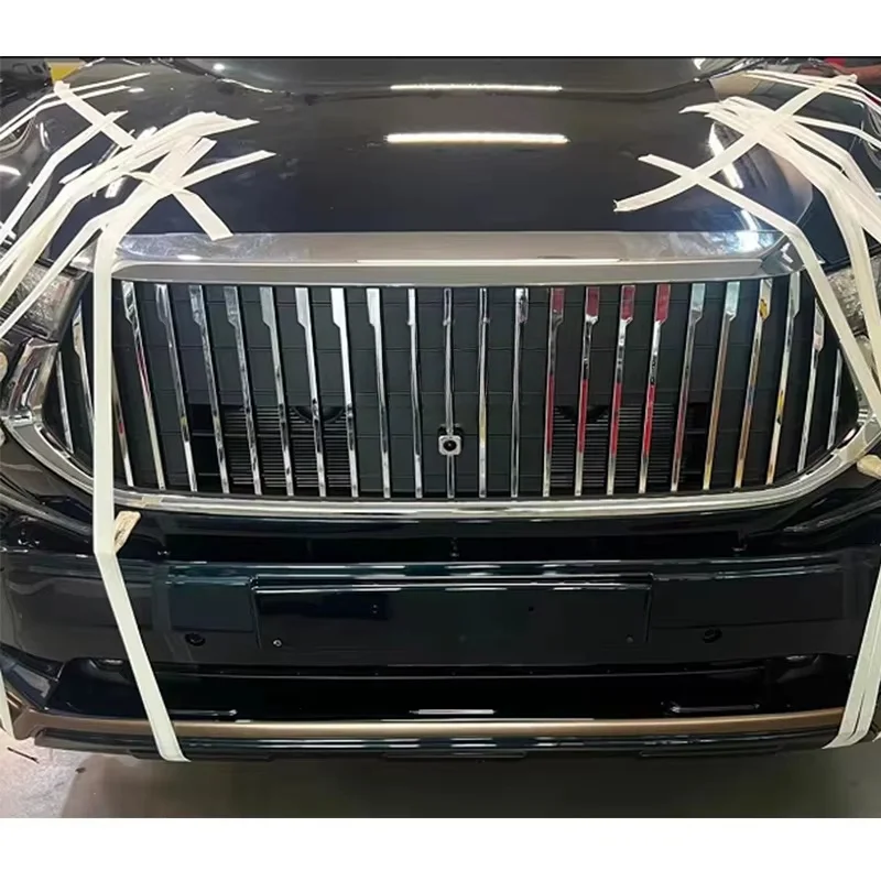 New AUTO PARTS CAR ACCESSORIES BLACK CHROME FRONT MESH BUMPER GRILLE for  Innova 2023