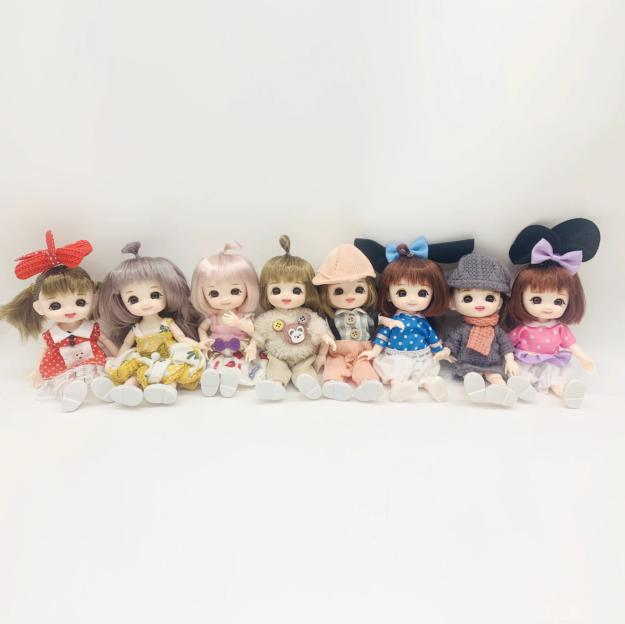 6 Inch Little Dolls Set Mini Princess Toy For Doll House Small Princess