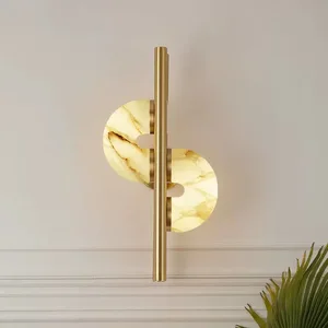 Modern Luxury Designer Hotel Custom Lamps Natural Marble Wall Lamp for Living Room Bedroom Bedside LED Light Recessed