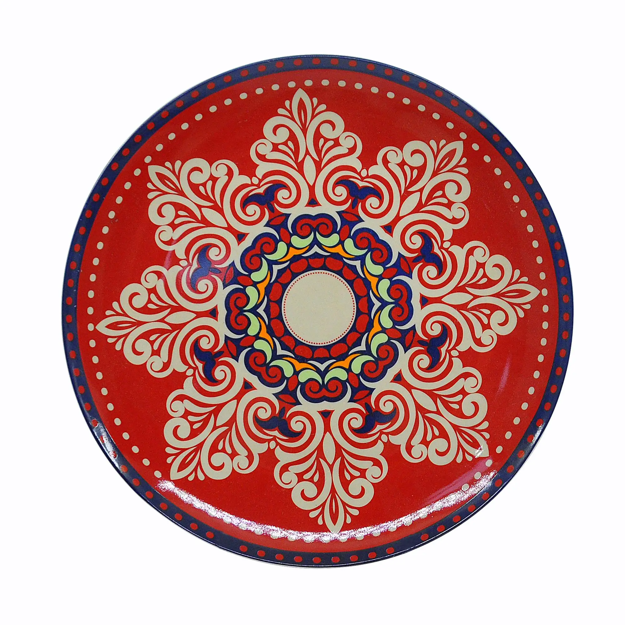 Sample Available Southeast Asian Style Custom Printed Restaurant Ceramic Plate Sets Flower Design Tableware Dinner Plate