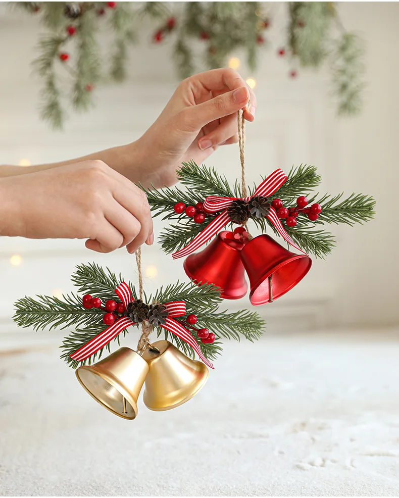 Vintage Hanging Bell Christmas Tree Decor Christmas Bell Ornaments Door Christmas Bells for Decoration details