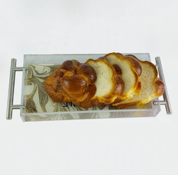 Judaica Lucite Bread Tray With Two Handles Factory Custom Jewish ...