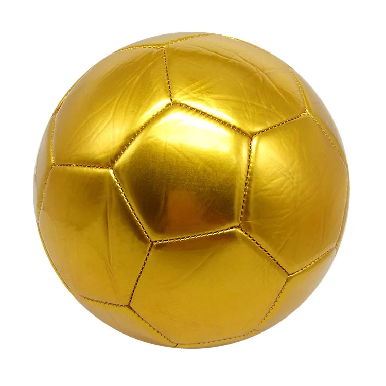 ActEarlier Team Sports Gift Custom logo  Futebol Design Gold Shiny Football Soccer Ball