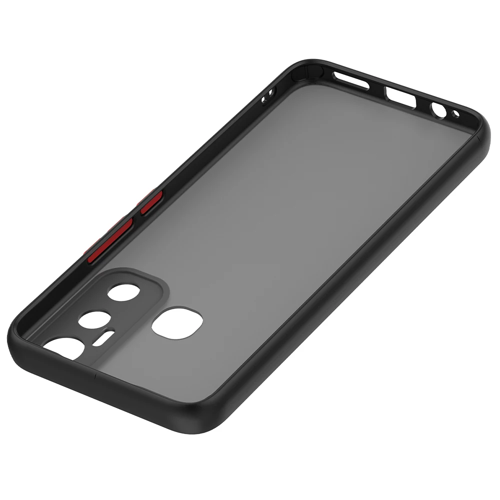 Camera Protection Smoke Phone Cases Matte Translucent Shockproof Back Cover Infinix Hot 11 Play Note 11i 11s Pro 10i 10 12 20 30