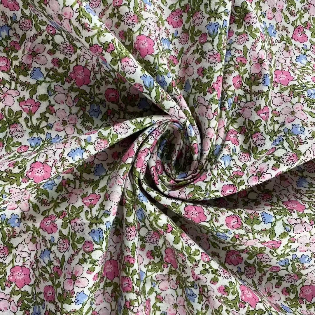 Floral Digital Printed 100 Cotton Poplin Dress Textile Soft Woven