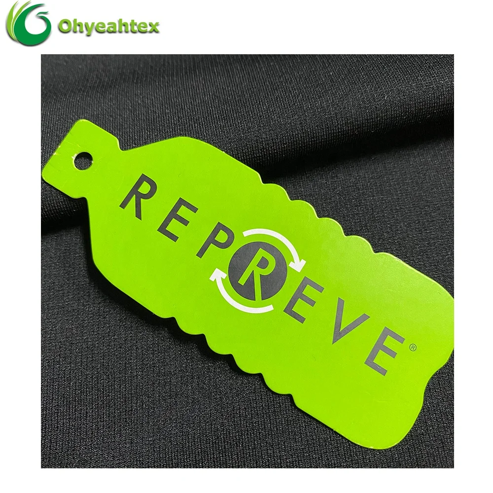 Продвижение экологических восстановленных полиэфирной ткани трикотажные 72% RPET 14% бамбук 14% спандекс ткань рома