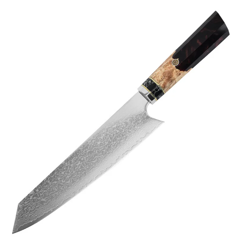 Drop shipping 8 inch VG10 67Layers Damascus Steel Stabwood Handle Chef Kitchen Knife