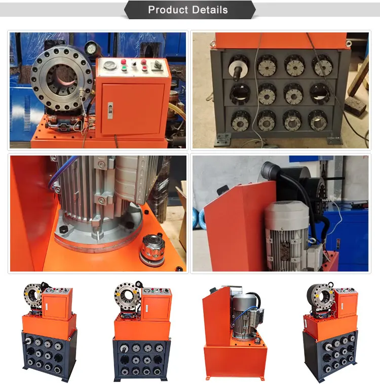12 Core Patent Fast Change 10 Free Dies Dx68F Make Hose Press Hydraulic Hose Pipe Crimper Aircon Hose Crimping Machine