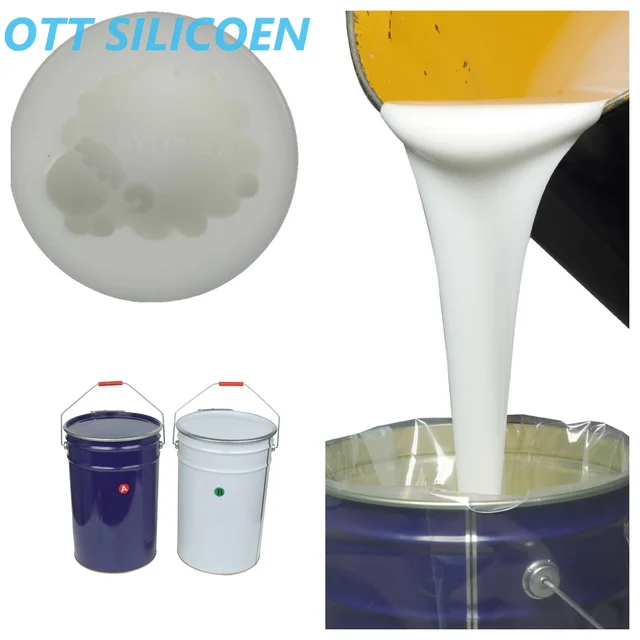 China factory rtv 2 addition cure liquid silicone rubber for fingerprint, candle, resin, food grade mold, concrete mold making
