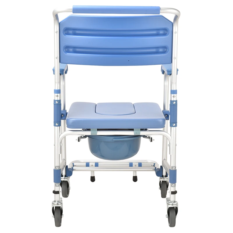Aluminum Folding Height Adjustable Commode Chair for Disable