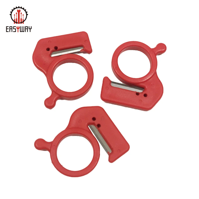 Manufacturer Direct Sales Small Tool Cutter Safety Thread Plastic Cut Finger Strap Cutting Ring Knife