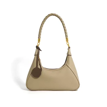 Half Moon Underarm Bag for Women 2025 New Style Cowhide Bag, High-end Texture, Niche, Single Shoulder Crossbody