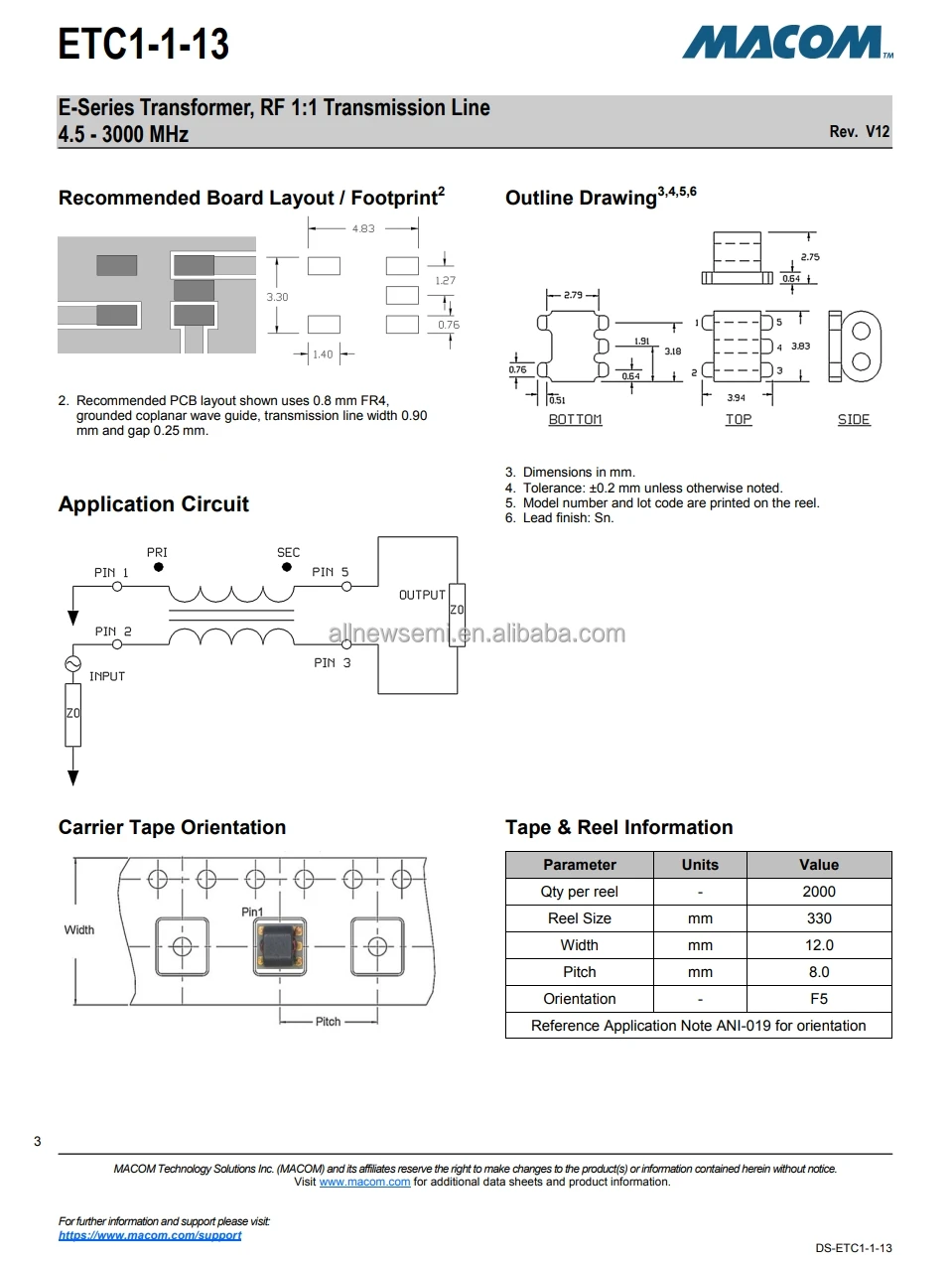 You can contact me for the best price Original ETC1-1-13 RF Transformer Electronic Hot sale Original