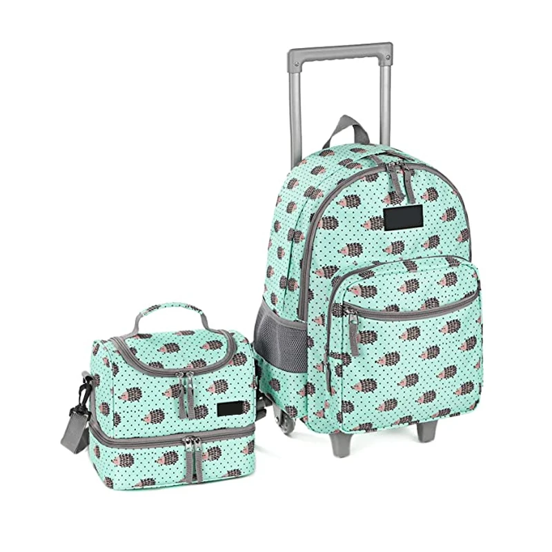 18 Inch Double Handle Wheeled School Lunch Backpack Bag 18 Inch Double Handle Wheeled School Lunch Backpack Bag