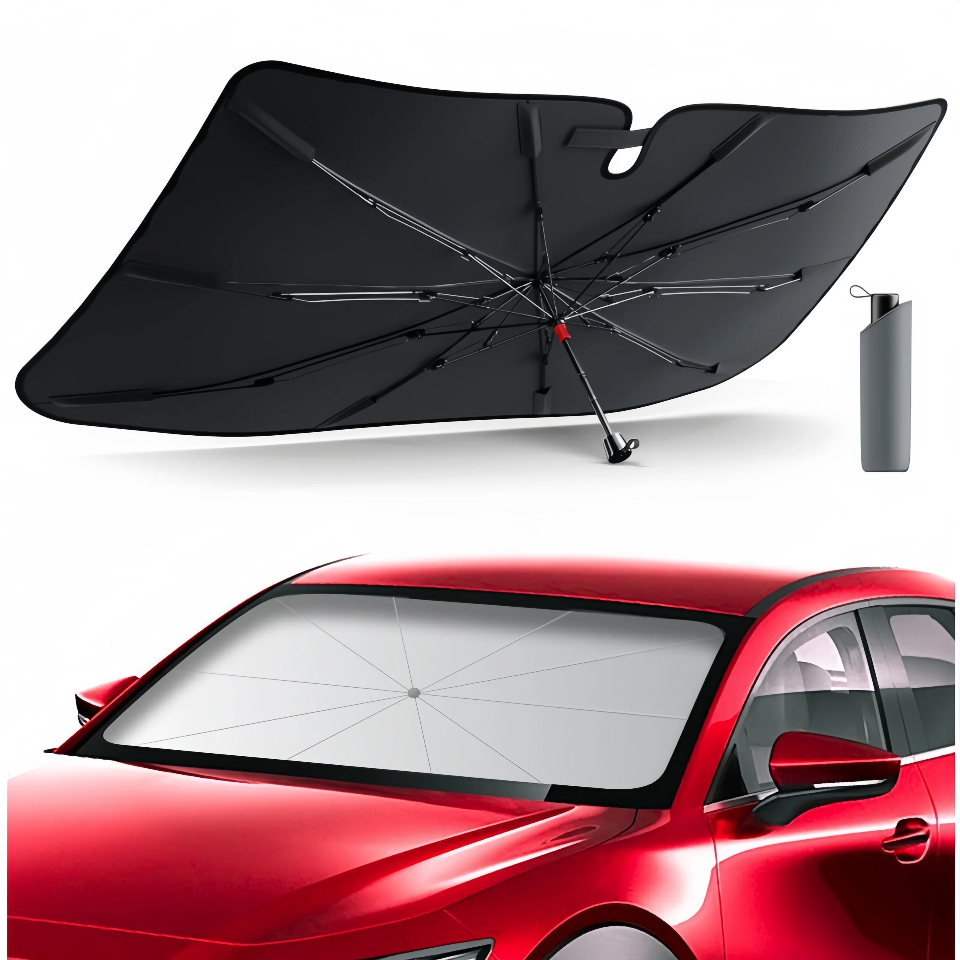 Hot Selling Car Front Windshield Shades Folding UV Protection & Heat Insulation Car Sunshade Umbrella Anti-Ultraviolet Parasol