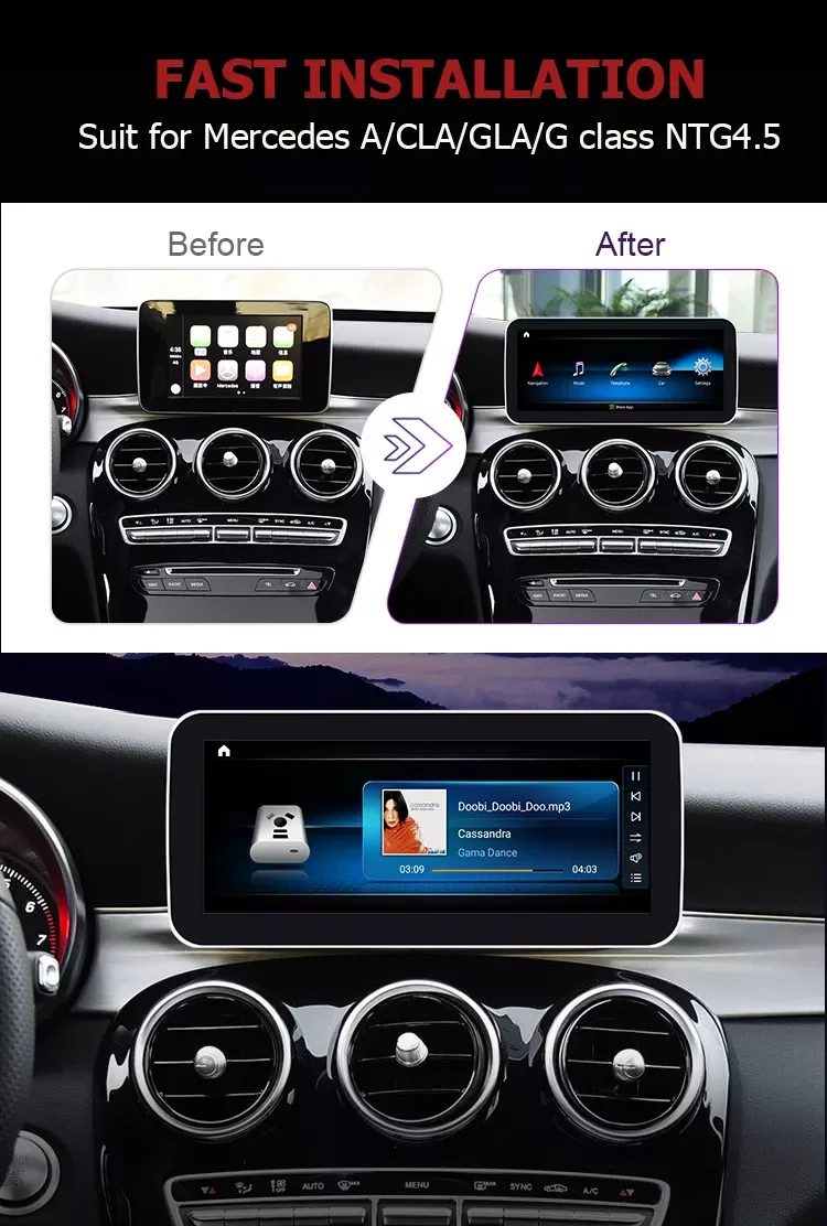 Android 13.0 Octa Core 10.25'' 6+64G Multimedia Autoradio Audio for Mercedes benz a Class W176 A180 A200 A250 A45 Car Video