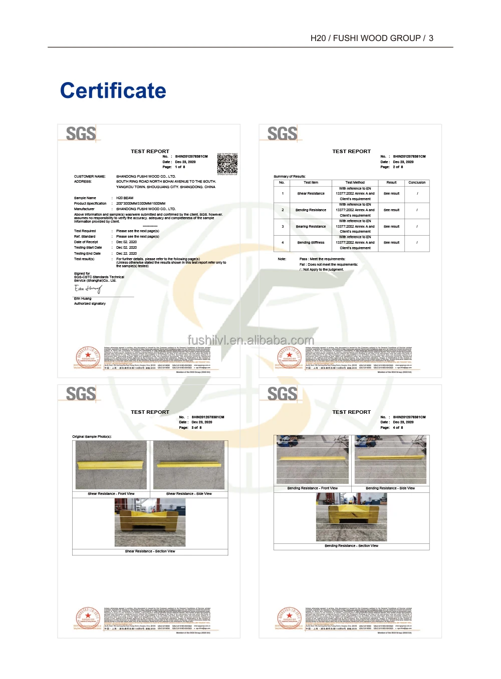 For Modern Design Solid Wood Formwork H20 Beam for Construction with 1 ...