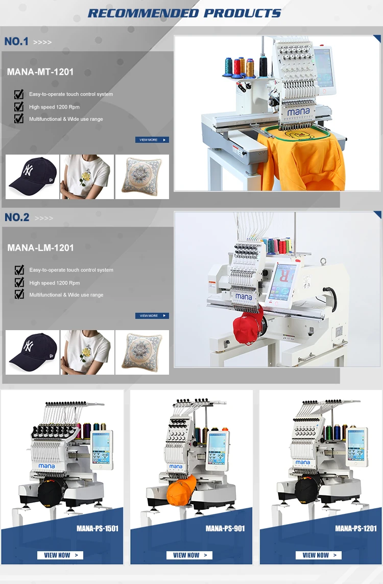 Multi Function Embroidery Machine One Head Computer Embroidery Machine Cap Tshirt Embroidery