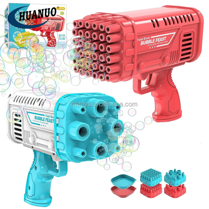 Kids Outdoor Toys 36 Holes Bazooka Gun Toy Bubbles Blower Toys Bubble Gun