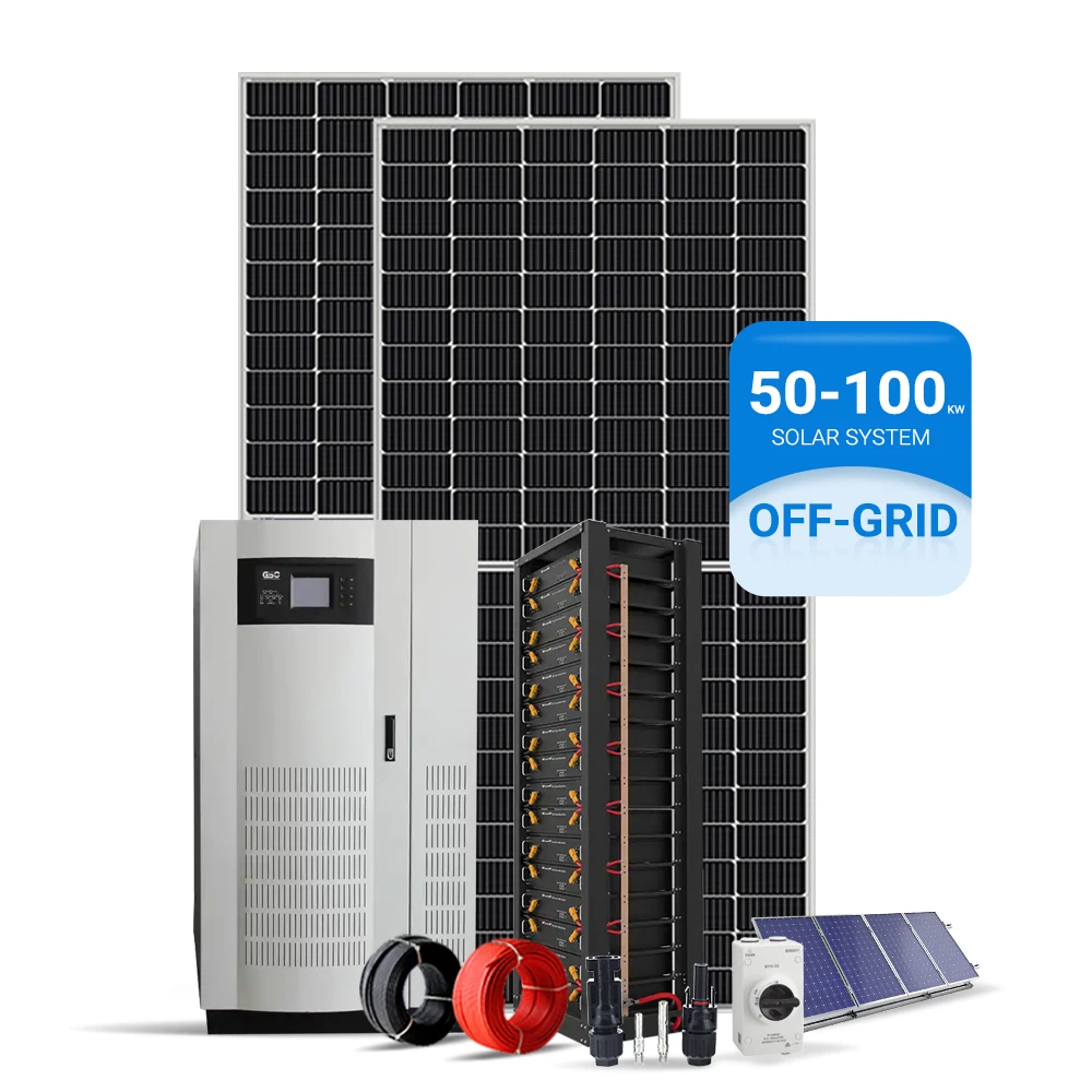 Off-grid Solar PV System Station 50KW  Energy Storage for EU