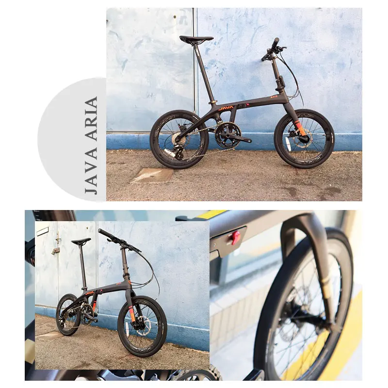 Java Folding Bicycle ARIA CB 18S Carbon Fiber Folding Bike 18 Speed Double  Disc Brake Bicycle Men's and Women's Bicycle
