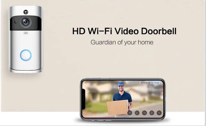 Cloud storage Home Smart Wireless Video Doorbell Remote  WIFI Doorbell with Camera