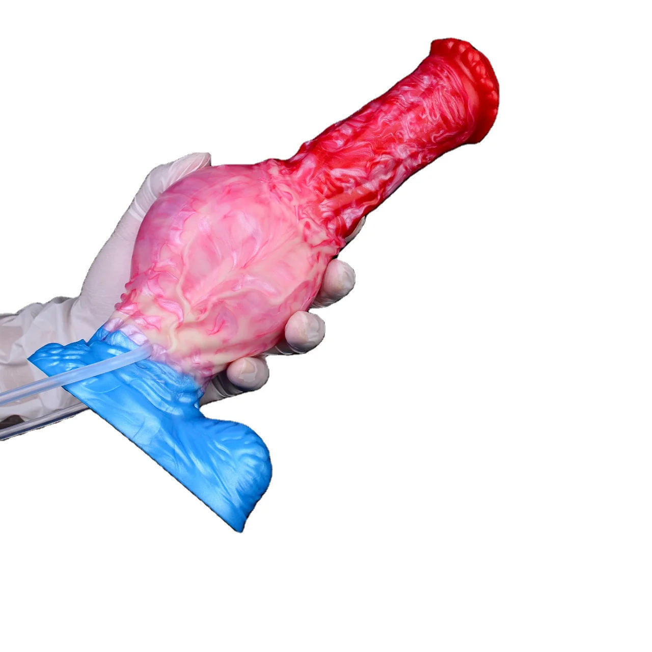Inflatable Fantasy Dildo with Lubricant Spray Swelling Knot Effect Sissy Training Sex Toy