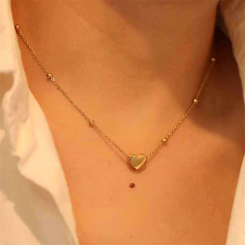 Wholesale Do Not Fade Color Titanium Steel Necklace New Fashion Gift 18k Gold Plated Stainless Steel Women Necklace Jewelry