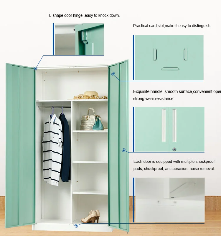 2 Door Steel Wardrobe Metal Wardrobe Closet Steel File Buy 2
