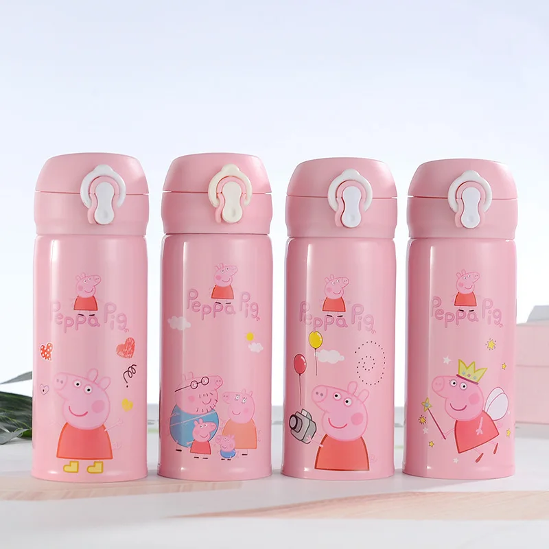 Vinsun Kids Water Bottles Pink 350ml with Straw - Leak-proof, Stainless  Steel, BPA free - Girls Insulated Drinks Bottle with Princess for School