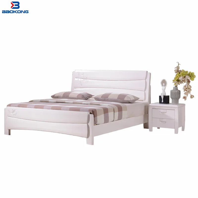 Solid Wooden Bed Modern Double Beds (M-X2267) - China Wood, Solid Wooden