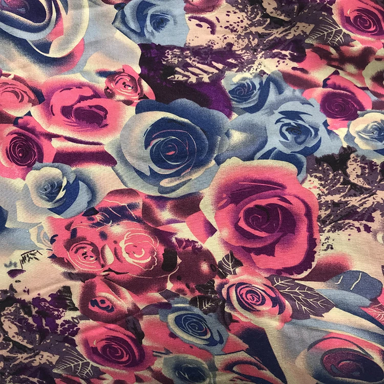 32S 36S дешевая вискозная ткань с принтом из Китая