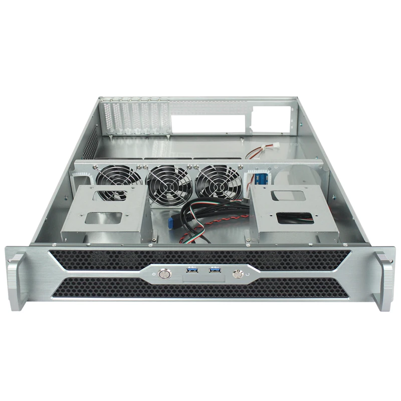 Aluminum HTPC 2u Server case 19 Inch Server Rack 2u Chassis Industrial Pc case