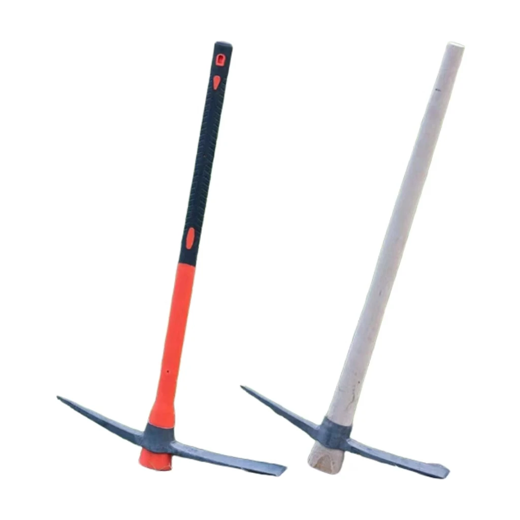 Wooden Handle Types Hand with Digging Head Garden Pickaxes Coal Mining Farming Tools Farm Pickaxe