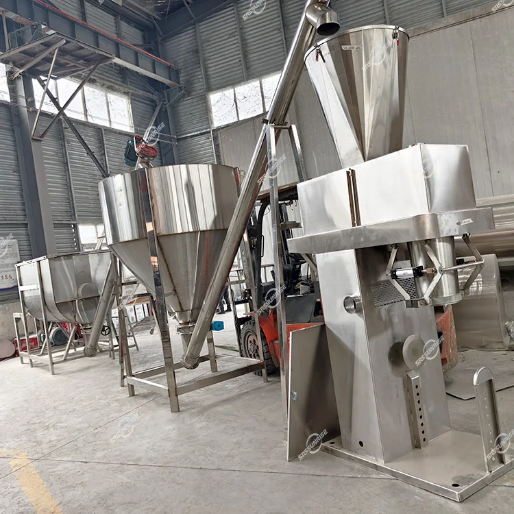 Automatic Line For Ginger Turmeric Garlic Beetroot Powder Grinder Mixer Dried Vegetable Fruit Powder Processing Equipment