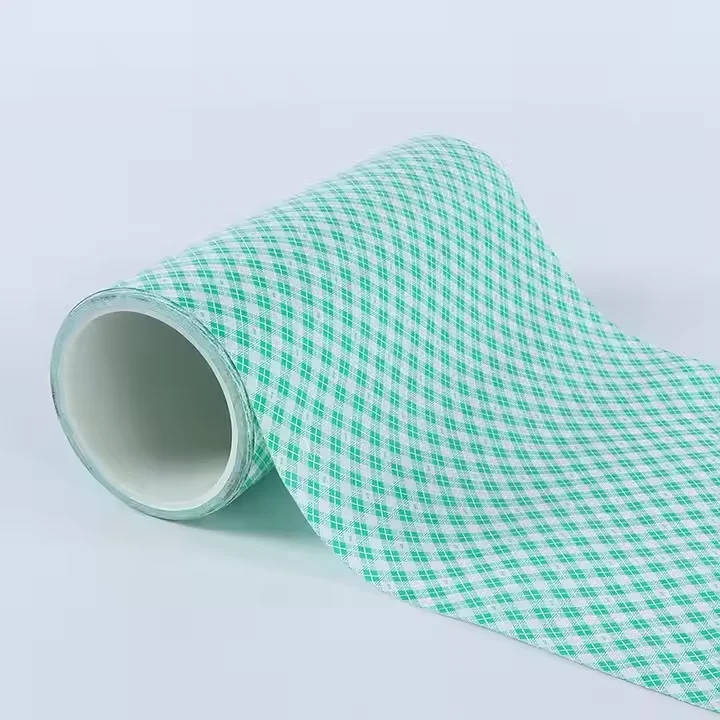 Großrollen kundenspezifisch hochwertiges Kraftpapier silikonbeschichtet grün kariert PE-silikonbeschichtetes Trennpapier