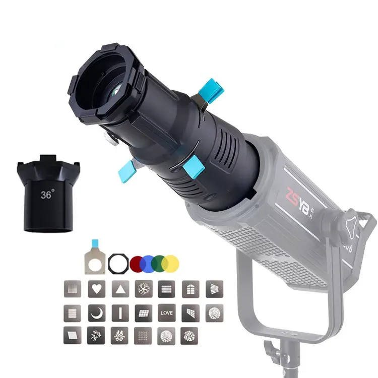 With 5 Filter Adjustable Conical Mount Filter Snoot Bowens