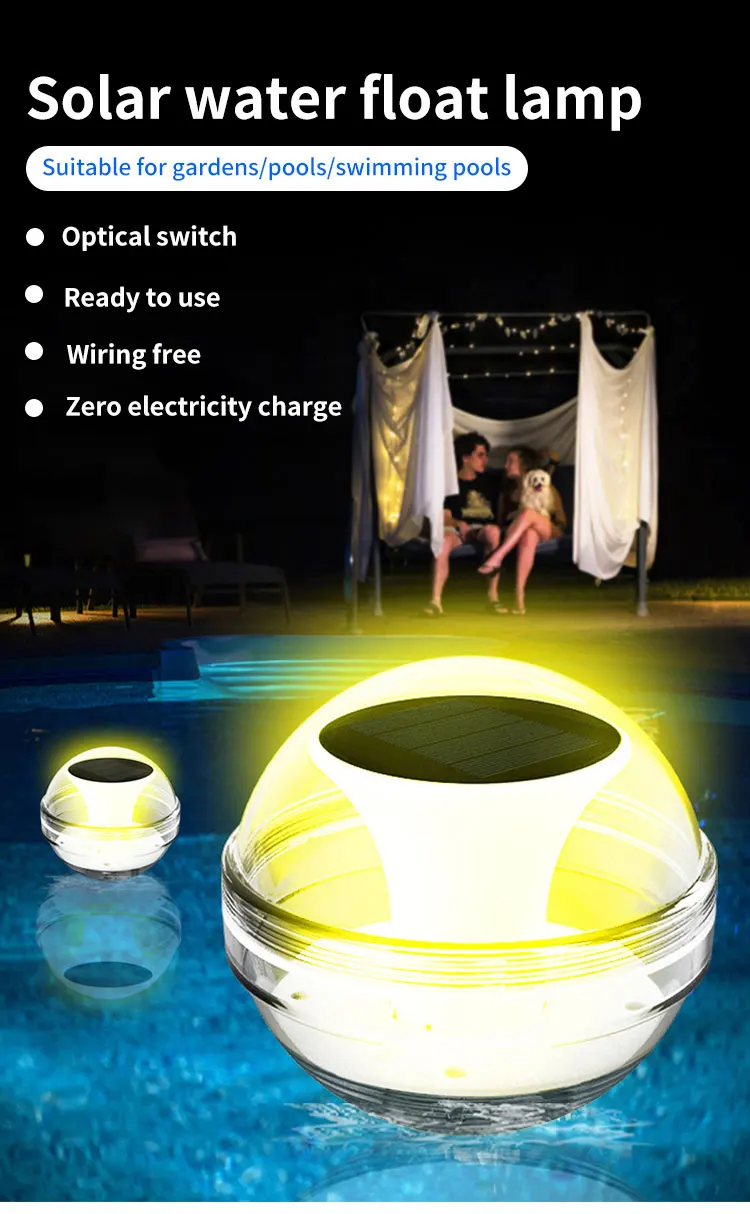 Rgb Solar Powered Swimming Pool Lighting Color Changing Remote Control