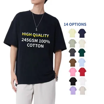 High Quality Boxy Cropped Oversized t-shirt Blank Custom Tee shirt 100% cotton custom printed t-shirt men's summer clothing