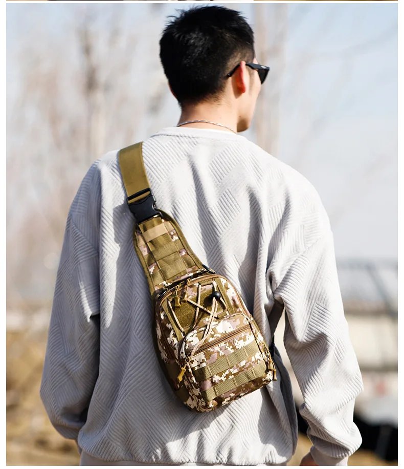 Camo Field Sports Small Outdoor Tactical Camouflage Shoulder Sling Bag  Fanny Pack Chest Bag Molle Rucksack Backpack