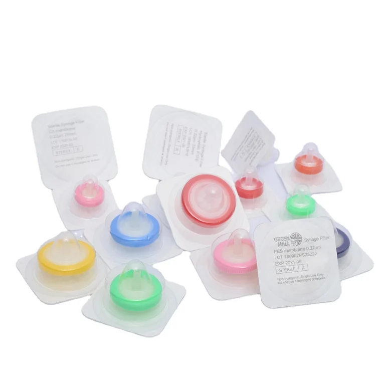 25mm MCE Mixed Cellulose Ester Acetate Membrane Disposable Sterile Syringe Driven Filter