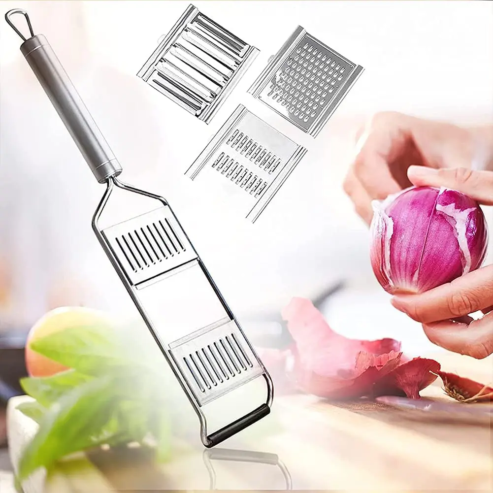 Multi-Purpose Vegetable Slicer Stainless Steel Cheese Grater for Kitchen  Hand-held Shredder Cutter Grater Slicer 