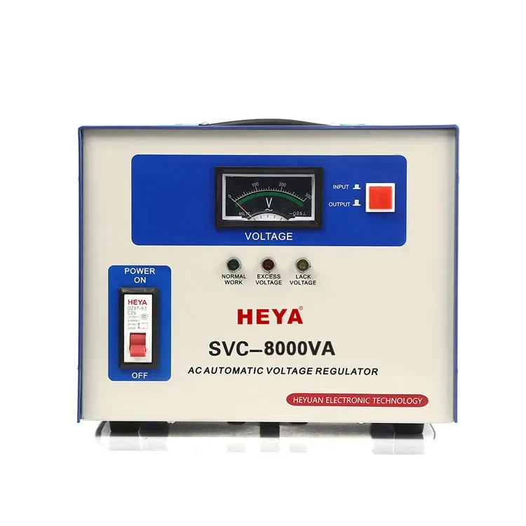 High Efficiency 8KVA SVC Automatic Voltage Regulator Stabilizers Single Phase Servo Motor Type AC for Voltage Protection