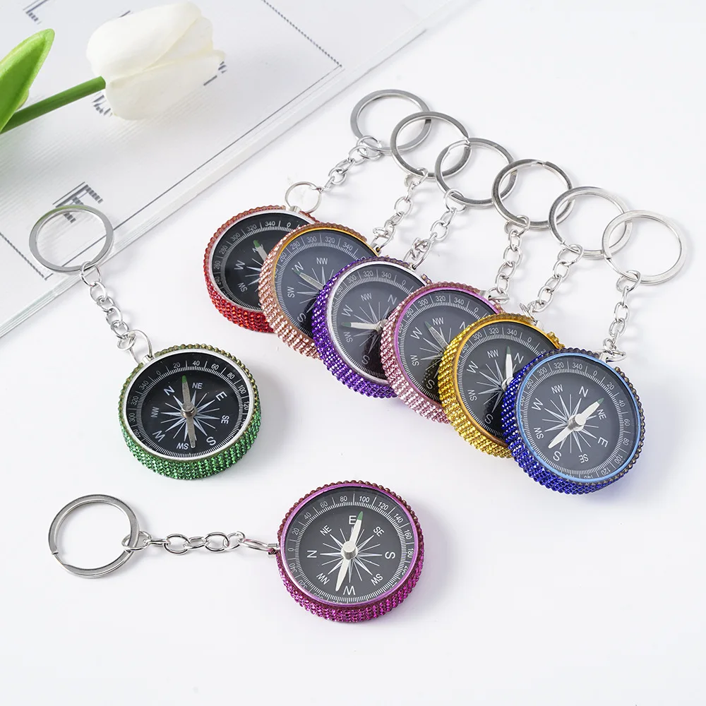 12 Pcs Compass Keychain Pendant Pirate Design Alloy Kids